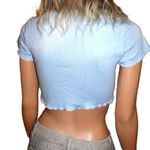 Divided  Blue Graphic Cropped Cowboy Ranch T-Shirt M Photo 3