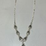 Icing Elegant Silver Rhinestone Necklace Photo 1