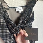 Le lis  Black and White Plaid Bodysuit Photo 4