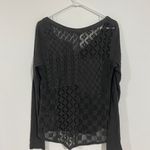 Free People Pattern Crochet Lace Long Sleeve Top Photo 5