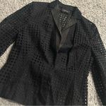 Akris Black Net Open Grid Blazer SIZE 6 Photo 2