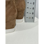 Woman’s L Paolo 9m Tan Suede Wedge Sneaker Ankle Bootie Brown Size 9 Photo 6