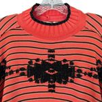 We The Free Avalanche Orange Striped Thermal Cropped Beaded Top Size Small Photo 2