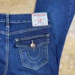 True Religion Joey Jeans Women 27 Blue Mid Rise Flare Stretch Denim Flap Pockets Photo 1