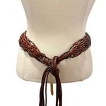 None Vintage Fringe Leather Belt Photo 0