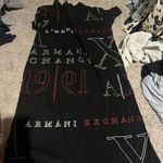 Armani Exchange Women's Tee Shirt Dress with Logo Lettering , Black small Photo 0
