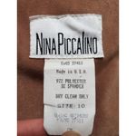 VTG Nina Piccalino Dress Women 10 Maxi Sleeveless USA Lagenlook Giraffe Africa Brown Photo 3