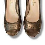 Cole Haan  Nike Air vintage Women's Gold Peep Toe heels Photo 6
