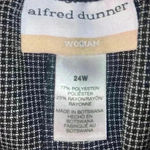 Alfred Dunner  black & white Pull on ankle length pants  Elastic size 24W Exc Con Photo 1