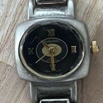 Charles Delon Vintage Ladies Watch Black Dial Stainless Bracelet Beveled Crystal Silver Photo 0