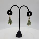 Womens Jewelry Green Stones Christmas Tree Beaded Dangling Earrings Accessories Photo 0