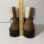 Marc Fisher  MLCapell brown leather sheepskin-lined winter boots women size 10 M Photo 5
