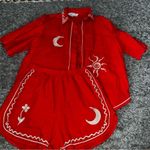 Selfie Leslie  burnt orange shirt and shorts size m Photo 0