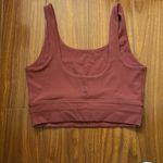 Nike Yoga Burnt Orange Scoop Neck Long Line Sports Bra Tank Photo 2