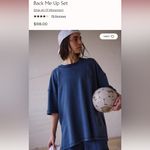 Free People NEW!  MOVEMENT Back Me Up MEDIUM Midnight Navy Blue Sweatshirt Relax Photo 7