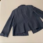 Talbots Blue Linen Open Blazer Flip Up Cuff Handcuffs Photo 4