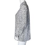 J Crew Shirt Womens Small Navy White Oncilla Print Button Up Work Casual Preppy Photo 2