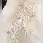 Studio I Vintage Ivory Dress with Belt Shoulder Pads Photo 12