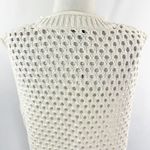 New Madewell Open Stitch Crop Sweater Vest Style NL192 Bright Ivory Size XXL White Photo 7