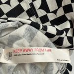 Free People  Movement Crop Top Size Small Black S/S Tee Cotton Geometric Pattern Photo 8