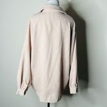 Nasty Gal  Beige Corduroy Oversized Shirt Photo 5