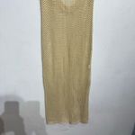 Tan Mesh Maxi Swim Cover Sz M Size M Photo 2