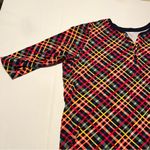 kim rogers Womens Size 2X XXL Multicolored Plaid Cotton Top Shirt Blouse Coastal Photo 7