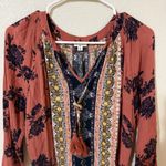 Mason & Belle  Caseey Tassel Detail Boho Cottage core, Peasant, Stitch Fix Top L Photo 3