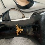 Prada Silver Black Patent Leather Heel Photo 1