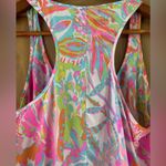 Lilly Pulitzer 100% Silk Sarina Racerback Tank Top in Scuba To Cuba size Small Photo 6