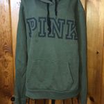 PINK - Victoria's Secret Pink Victoria’s Secret olive green sweatshirt hoodie size large causal wear top​ Photo 0