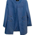 Tahari  Arthur S Levine Women's Zip Pockets Jacket Blue 12 Photo 0