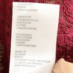 Anthropologie Maeve Womens Burgundy Lace Blouse Double V-Neck Size Small Photo 5