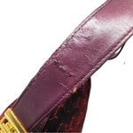 Givenchy Vintage Burgundy Suede Shoulder Bag – Gold Logo, Rare 90s Style Photo 5