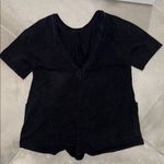 Free People Movement Hot Shot Tee Black Romper Photo 1