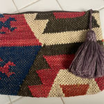 Boho Gypsy Woven Clutch Bag Tassel Small Purse Casual Bohemian Colorful Photo 0