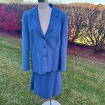 Triona Design 90’s Vintage High Waisted 100% Wool Plus Size Skirt & Blazer Suit Purple Photo 2