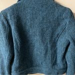 Forever 21  Dusty Blue Boucle Cropped Moto Jacket Size M GUC Photo 8