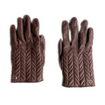 Coach  Burgundy Leather Gloves Photo 0