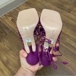 Schutz NEW  Adin Leather Lace Up Heel Sandals‎ Size 8B Photo 3