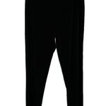 Clara Sun Woo Black Pull On Flowy Elastic Waist Pants Size 1X Made in the USA Photo 0