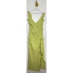 House Of CB  Pixie Ruffle Georgette Body-Con Cocktail Dress in Lime Green Large+ Photo 4