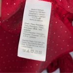 J.Crew  Xs Red Polka‎ Dot Drapey tie-neck ruffle top in microdot CPM12 Photo 3