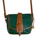Dooney & Bourke Vintage Saddlebag Leather Shoulder Bag Green Photo 15