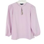 J.Crew NWT Puff Sleeve Crepe Top Shirt Blouse Lavender Size XXS Petite PXXS NEW Photo 1