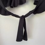 Ralph Lauren Vintage  Bikini Swim Top Ruffle Halter Logo Back Gold Beach Pool EUC Photo 3