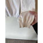 Talbots  Women’s Sweater Medium Mock Neck Long Sleeve White 100% Cotton Photo 2