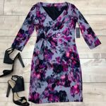 NYDJ NWT! Sylvia Tiffany Post Berry Tweed Dress Photo 2