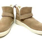 Ryka size 9.5 fuzzy lined taupe sneaker boots New unworn leather winter comfort Photo 0
