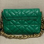 ZARA  Green Quilted Crossbody Bag with Gold Chain Photo 3